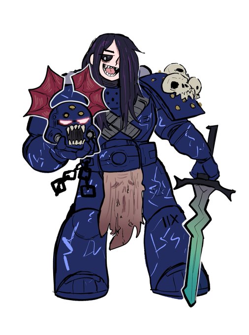 「holding weapon skull」 illustration images(Latest)