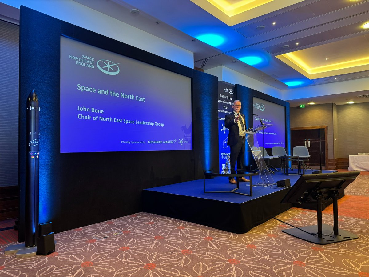 orbexspace's tweet photo. Our CCO & Chair of the North East Space Leadership Group John Bone, kicked off the North East Space Conference today in Durham! It was a busy day for the UK Space Sector, highlighting North East of England's contributions to the industry.
@SpaceNEEngland
#PrimeOnTour #LaunchUK https://t.co/VKRrnc3FQ7