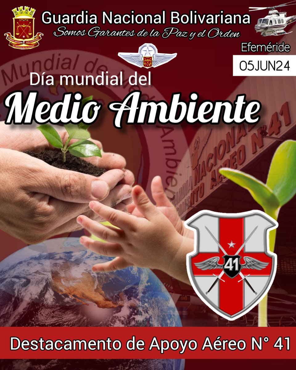 daa_41gnb's tweet photo. #DAA-41 
#GNB

El 5 de junio se celebra el Día Mundial del Medio Ambiente, con la finalidad de sensibilizar a la población mundial acerca de la importancia de cuidar nuestros ecosistemas y fomentar el respeto al medio ambiente. https://t.co/aCz0i59eqK