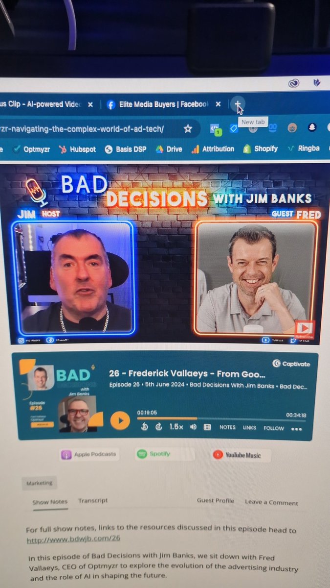 jimbanks's tweet photo. New episode of Bad Decisions with Jim Banks is live.
My guest is @siliconvallaeys from @Optmyzr
We covered a ton of PPC and AI stuff.
And I bashed Google a bit, because it's what I do.
https://t.co/y5th5obDH9
#bdwjb https://t.co/msiONoEcLO
