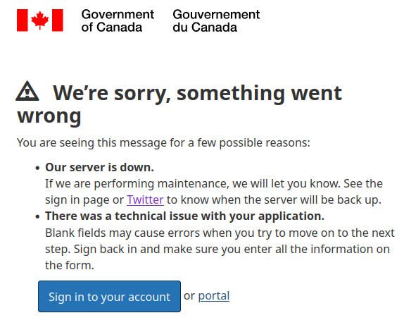 juliotrestel's tweet photo. @CitImmCanada Is your server still down? I haven't been able to access my account the whole week. Thanks. https://t.co/c24huuuJ5E
