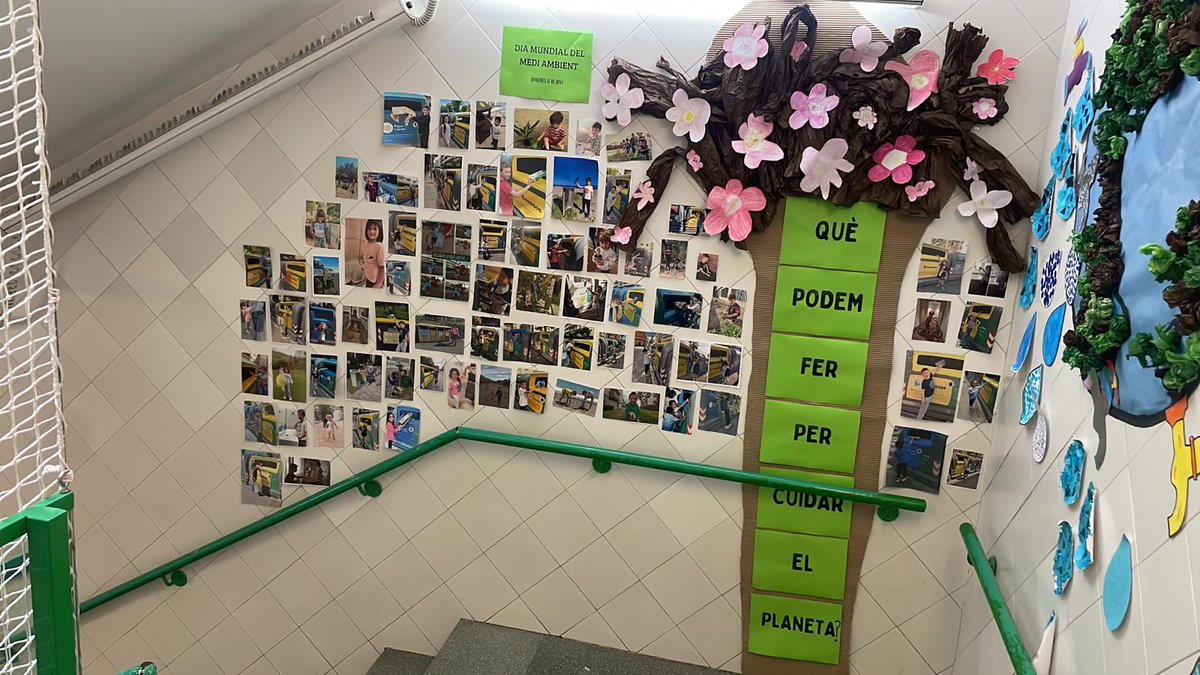 encarniMdc's tweet photo. Avui 5 de juny #DMMA24 fem moment de reflexió al matí i enganxem bones accions climàtiques que fan content el Medi Ambient. Gràcies famílies per la vostra implicació #escolesosteniblesprat
@escolamdcprat https://t.co/8lqI5Qr6tg