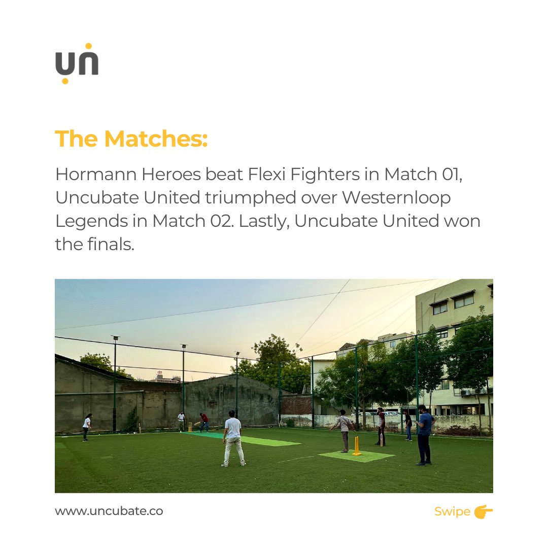 uncubate's tweet photo. Uncubate Super League 2024 was a smashing hit! From intense matches to chai breaks, our May Chai Wai tournament had it all. 

Want all the details? Read the full blog – https://t.co/y5H9Zc3auD

#coworkingindia #coworking #coworkingspace #cowork #ahmedabad #cricket #t20 https://t.co/HnJZ4HKasa