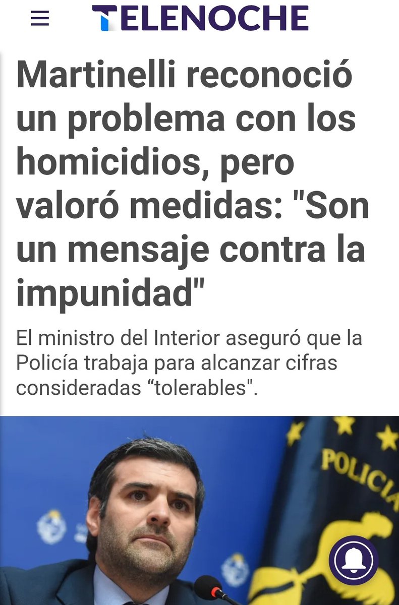 Sr. Ministro del Interior, a la delincuencia no se la combate con "mensajes". Estamos en una crisis de inseguridad en todo el país. Necesitamos acciones concretas y un plan que sea efectivo. Van 3 Ministros, muchos anuncios y ninguno lo ha logrado.