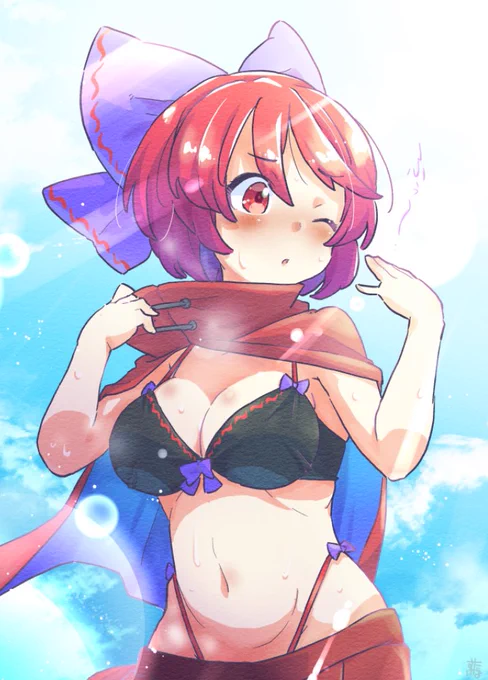 #6月6日は赤蛮奇の日どんなに暑くてもマントだけは外さないこだわりばんきっき 