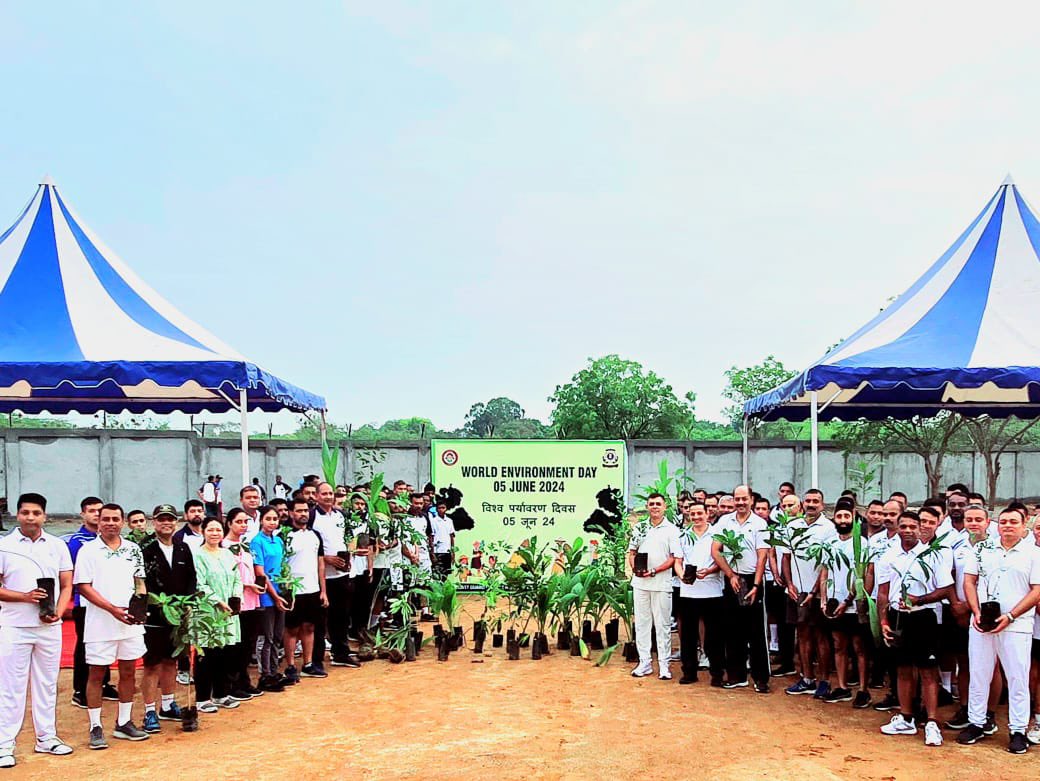 IndiaCoastGuard's tweet photo. On the occasion of #WorldEnvironmentDay, personnel from @IndiaCoastGuard units at #Chennai participated in a special #tree plantation drive and planted more than 600 #trees at Coast Guard Residential Area #CGRA #Meenambakkam. The drive laid impetus on safeguarding our collective future, focussing on ‘restoration, desertification & drought resilience’.
#OurLandOurFuture
#WeProtect
@giridhararamane