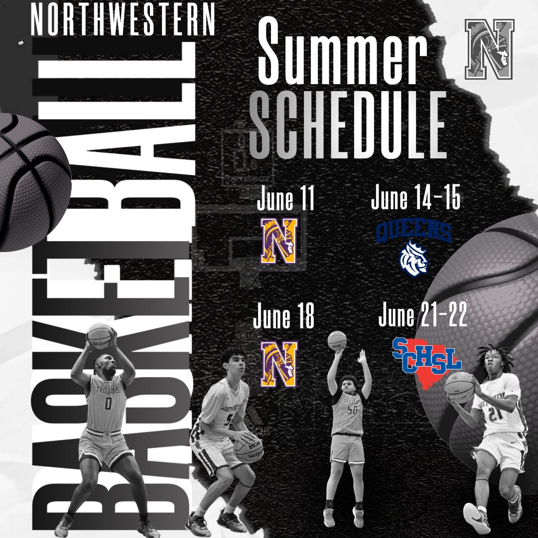 Check out our summer basketball schedule! We've got an exciting lineup of events planned, and we'll be keeping you updated with specific times and details. Stay tuned for more information.