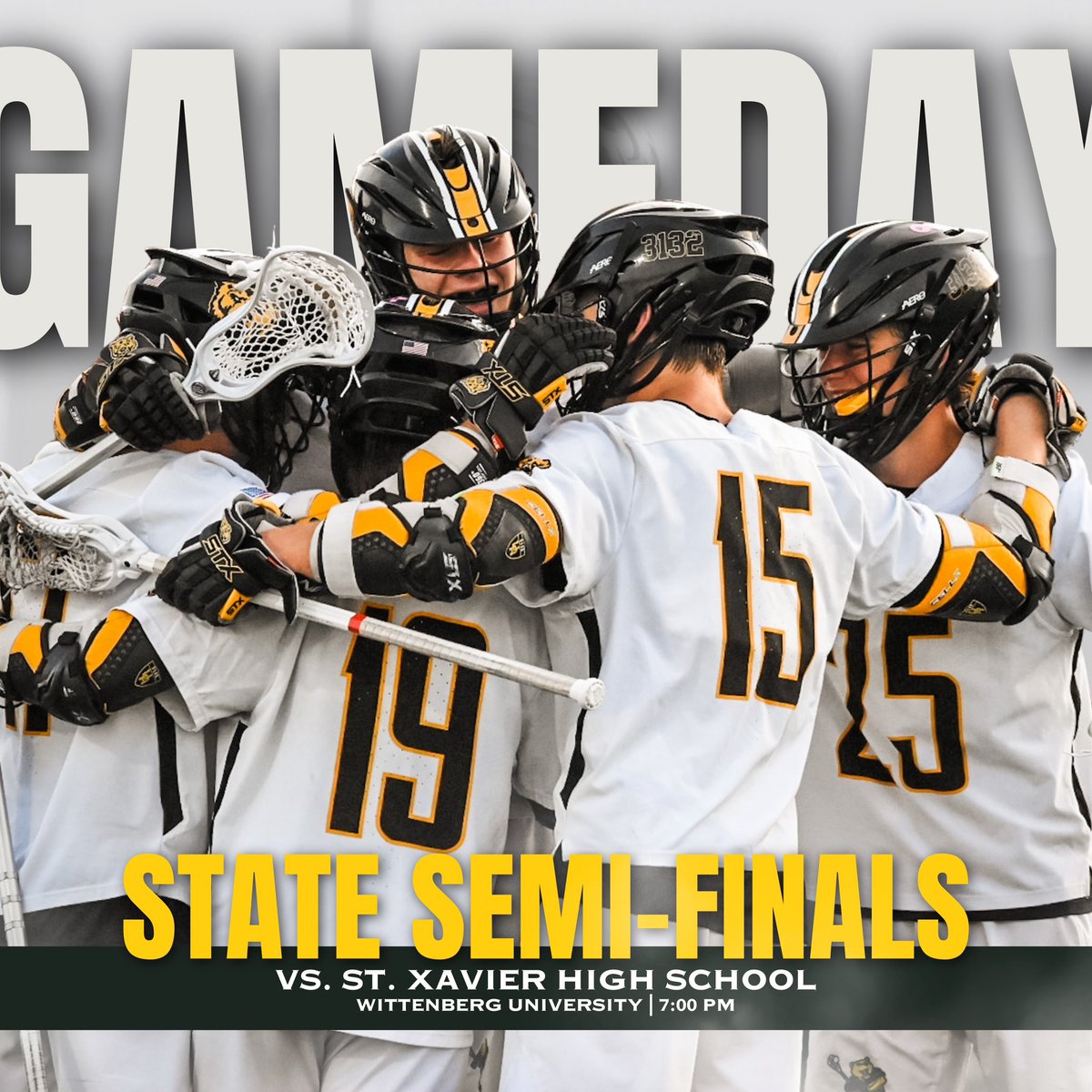 UAMensLacrosse's tweet photo. 𝙂 𝘼 𝙈 𝙀 𝘿 𝘼 𝙔

Be there! Tonight the Golden Bears will faceoff against the Bombers of St. Xavier at Wittenberg at 7pm. LET’S GO!!!

🥍 | St. X
📅 | 6/5/24
📍 | Wittenberg You
🏟 | Edwards-Maurer Field
⏰ | 7pm
🌨️ | 76°
🎟 | https://t.co/url7QirKSB 

ALL IN
GO BEARS!!! https://t.co/YuB8fdGXT9