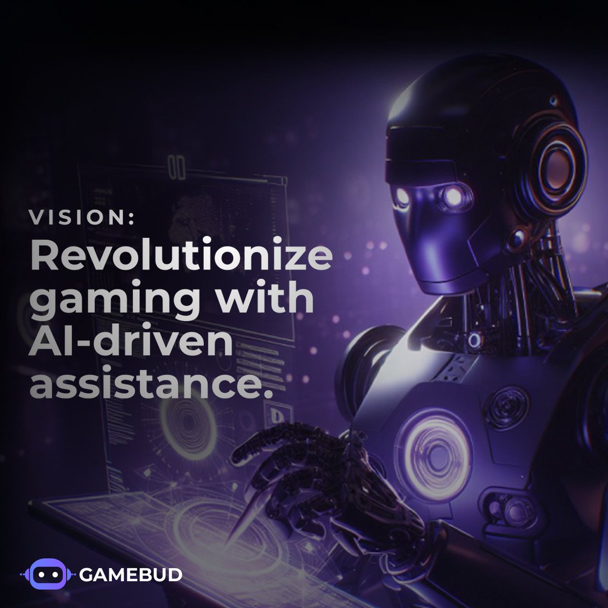 GamebudAi's tweet photo. The Vision: Revolutionize gaming with AI-driven assistance, offering personalized insights and dynamic content for a superior gaming experience. #GameBud #FutureOfGaming #AI https://t.co/0QpQfwy8ve
