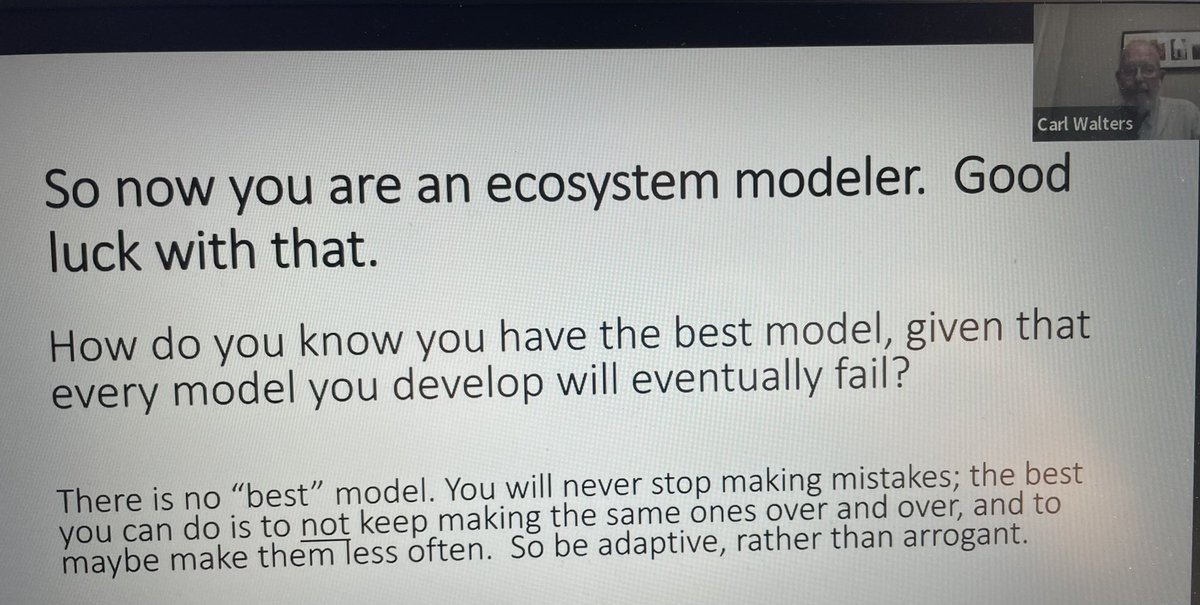 PiroddiChiara's tweet photo. Well said #carl_walters! Thanks for inspiring us through all these years on #ecopath #Ecopath40 https://t.co/DkTyH7Dajf