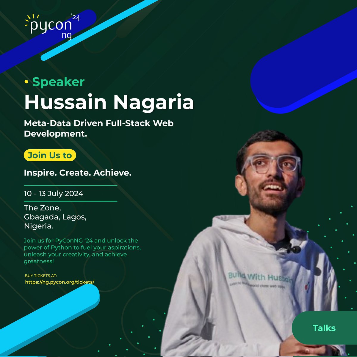 PythonNigeria's tweet photo. Frappe Evangelist - Nagaria Hussain will be at #PyConNG 2024
@NagariaHussain is the host of #BuildWithHussain series on YouTube, where he helps people build world-class web apps. As an Evangelist at #Frappe, he works on creating awareness about FOSS and the Frappeverse.
🚀🚀🚀 https://t.co/pdjmI9NeUJ