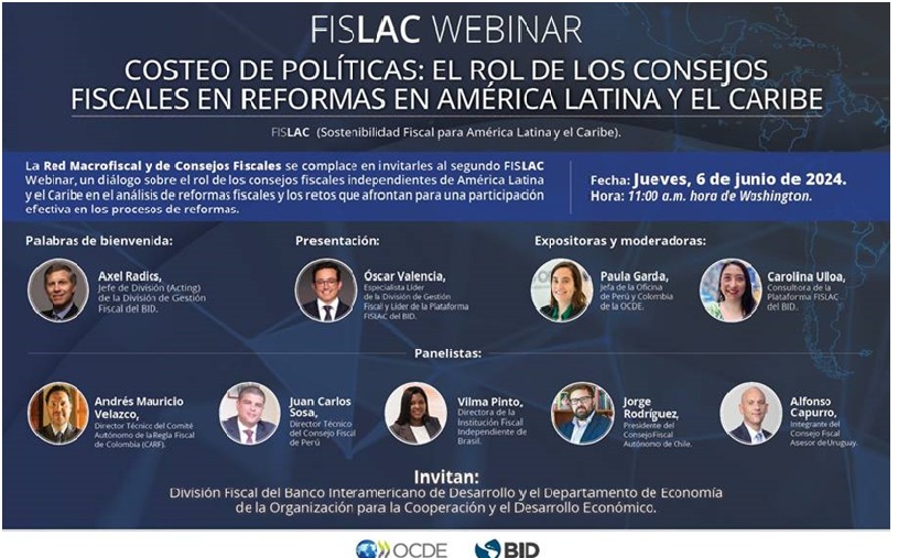 A IFI participa, nesta quinta-feira, do painel da FISLAC sobre o Papel dos Conselhos Fiscais nas Reformas da América Latina e Caribe. A convite da <a href="/ocdeenespanol/">OCDE ➡️ Mejores Políticas para una Vida Mejor</a>   e <a href="/el_BID/">Banco Interamericano de Desarrollo</a>, a diretora <a href="/Vilmadcp/">Vilma da Conceição Pinto</a> leva a palavra da Instituição Fiscal Independente brasileira.