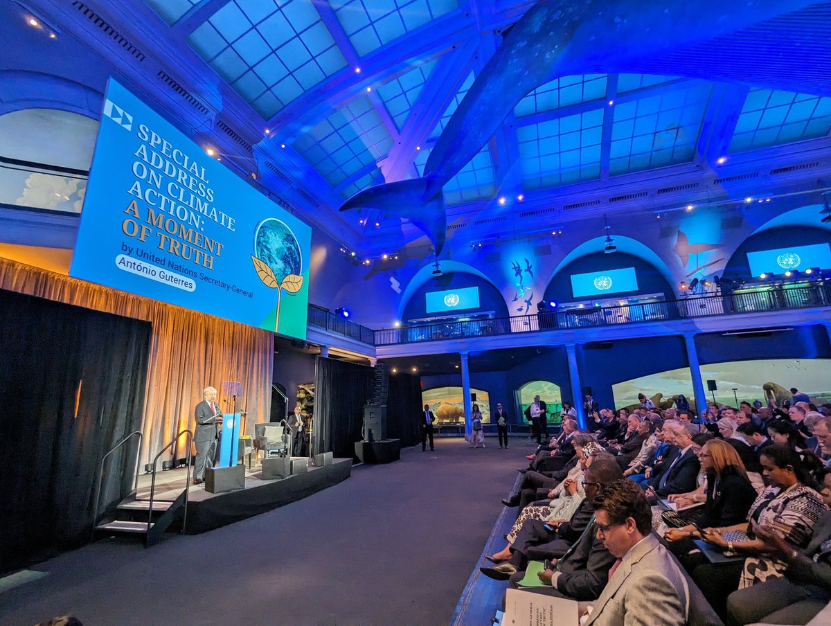 SelwinHart's tweet photo. “The truth is… we are burning through the budget at reckless speed – spewing out
around 40 billion tonnes of carbon dioxide a year. 

We can all do the math. 

At this rate, the entire carbon budget will be busted before 2030.” - @antonioguterres #ClimateAction https://t.co/dRKEnJ0cm3