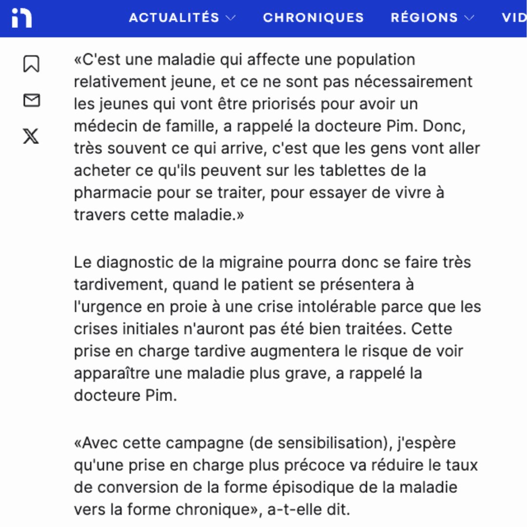 MigraineQuebec (@migrainequebec) on Twitter photo La #migraine peut avoir des impacts de taille sur la vie professionnelle. Le mot d’ordre est de diagnostiquer et traiter le plus tôt possible. Lisez l’entrevue complète de Dre Heather Pim dans <a href="/NoovoInfo/">Noovo Info</a> : noovo.info/nouvelle/messa… La #migraine peut avoir des impacts de taille sur la vie professionnelle. Le mot d’ordre est de diagnostiquer et traiter le plus tôt possible. Lisez l’entrevue complète de Dre Heather Pim dans <a href="/NoovoInfo/">Noovo Info</a> : noovo.info/nouvelle/messa…