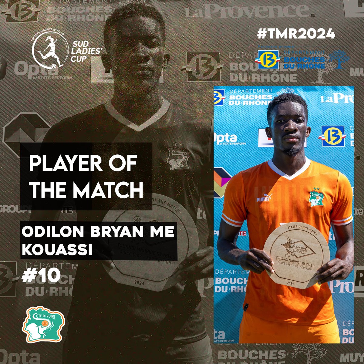 TournoiMRevello's tweet photo. #CIVKOR ๐จ๐ฎ๐ฐ๐ท| Congratulations to Odilon Bryan Me Kouassi (@AC_Horsens), our ๐๐ฅ๐๐ฒ๐๐ซ ๐๐ ๐๐ก๐ ๐๐๐ญ๐๐ก of Ivory Coast-Republic Korea๐
#TMR2024 https://t.co/aV3NvgI6fO