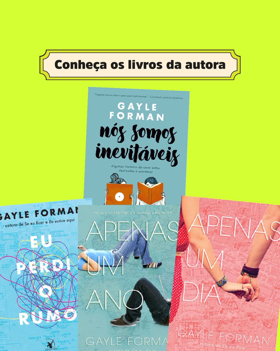 editoraarqueiro's tweet photo. Hoje é aniversário da Gayle Forman.
Com 9 milhões de livros vendidos no mundo, é autora de: "Nós somos inevitáveis", "Apenas um dia", "Apenas um ano, entre outros sucessos. "Se eu ficar" vendeu +de 5 milhões de exemplares em 40 países.
Parabéns, Gayle Forman! ❤
#gayleforman https://t.co/6D7orztVJc