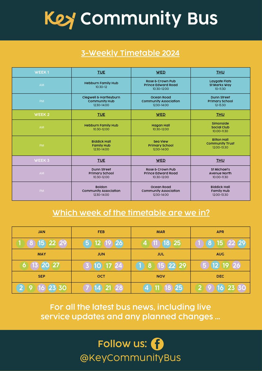 Hello everyone! Make sure to check out the newly released Key Community Bus timetable! <a href="/KeyCommunityNE/">Key</a>