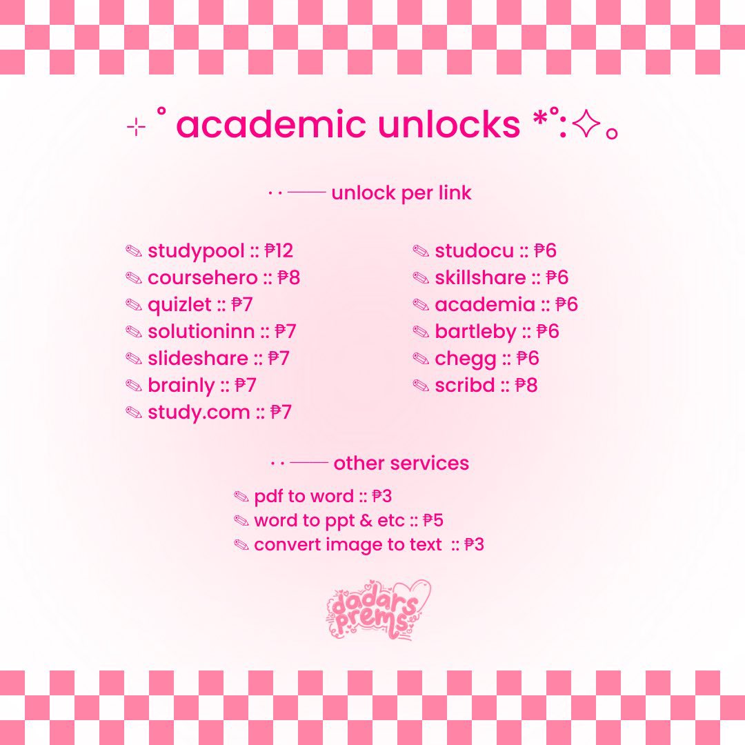 _prettae's tweet image. ꒰ wts lfb ph ꒱ 

⊹ ˚ premium accounts *˚:✧。

🕰 OPEN HOURS: 10:00AM – 11:00PM
🛒 NO RUSH ORDERS 
💌 always ask for availability
🎀 with 100+ vouches

૮₍˶ᵔ ᵕ ᵔ˶₎ა  dm me to order . . . 🌷

⤿ for other prem acc dm for availablity &amp;amp; longer subs !