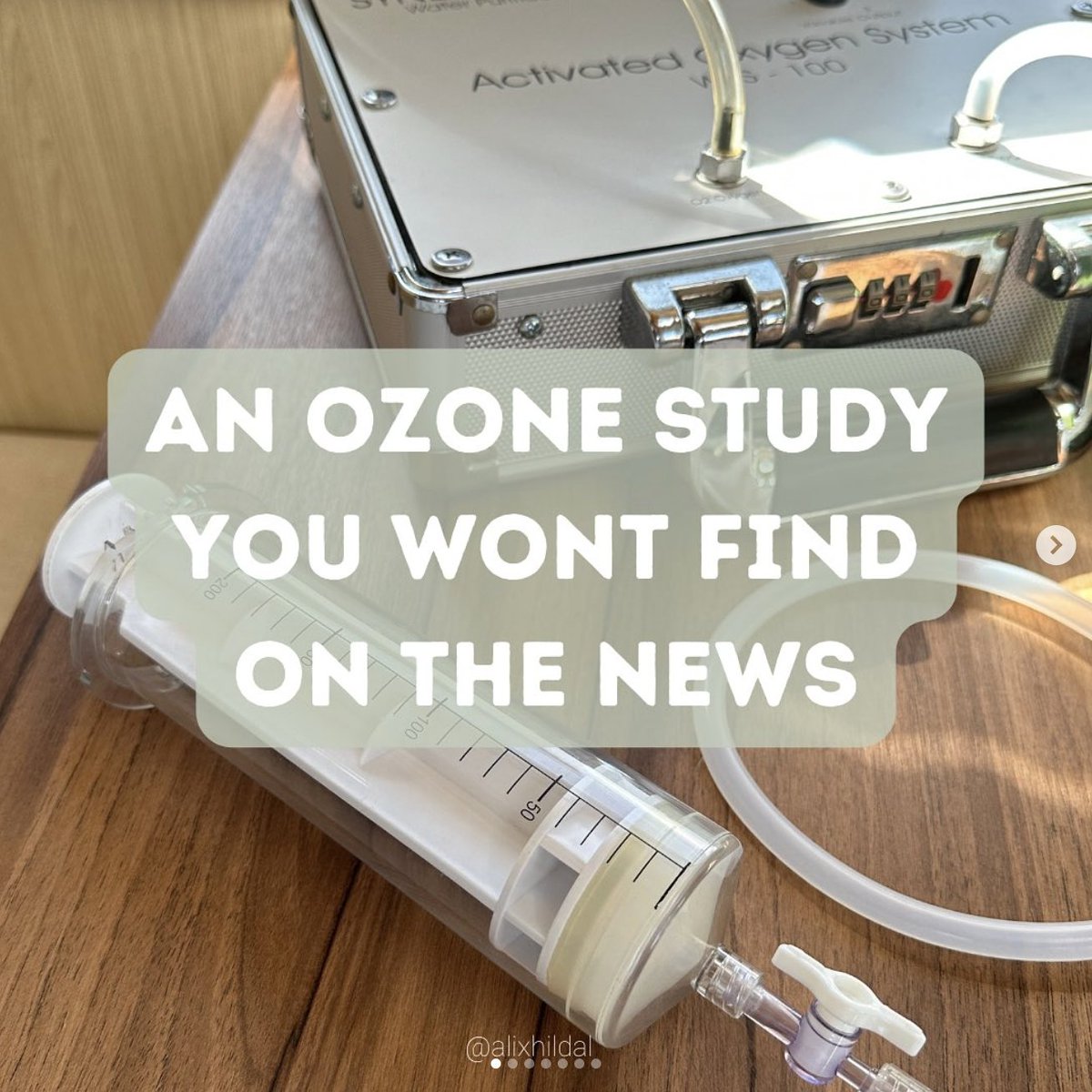 alixhildalo3's tweet photo. 1/2

An ozone study you won't find on the news

Swipe - Read - Share 🙏🏼

The study referenced is PMID: 33875977

#ozonetherapy #ozone #rectalinsufflation #oxygensaturation #sp02 #oxygen #oxygentherapy #oxygenation #preparednotscared #hypoxia https://t.co/AP0sUY5M8a