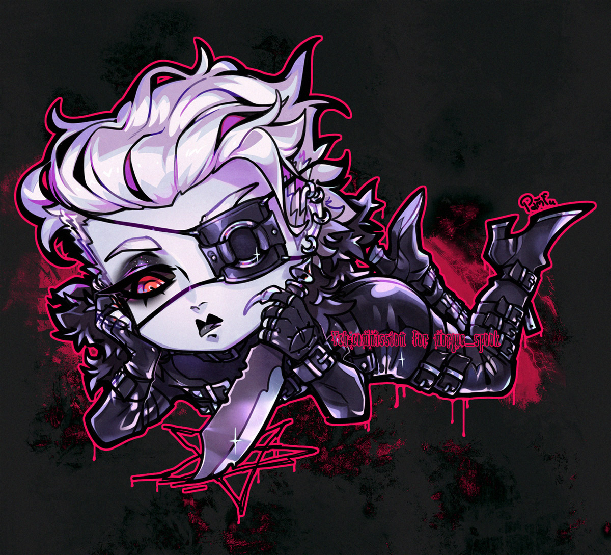 Chibi YCH for @morgue_spook 🕸️