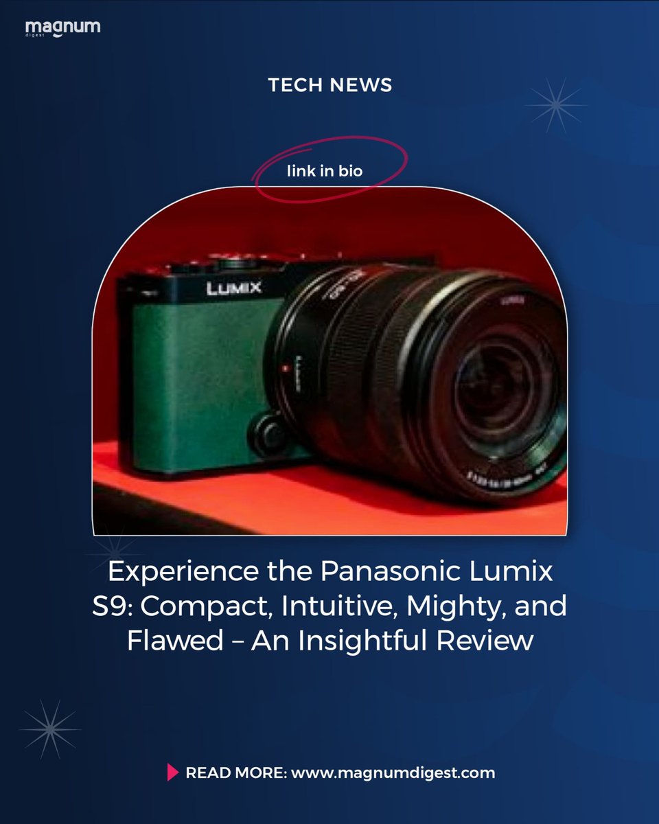 magnumdigestca's tweet photo. Meet the Panasonic Lumix S9: Compact, intuitive, and powerful, with a few imperfections. Check out our detailed review:
https://t.co/t0RnYv0t6C
#PanasonicLumixS9 #TechReview #Photography #CameraGear #PhotoTech #CompactCamera #MagnumDigest https://t.co/ytH69dlIZR
