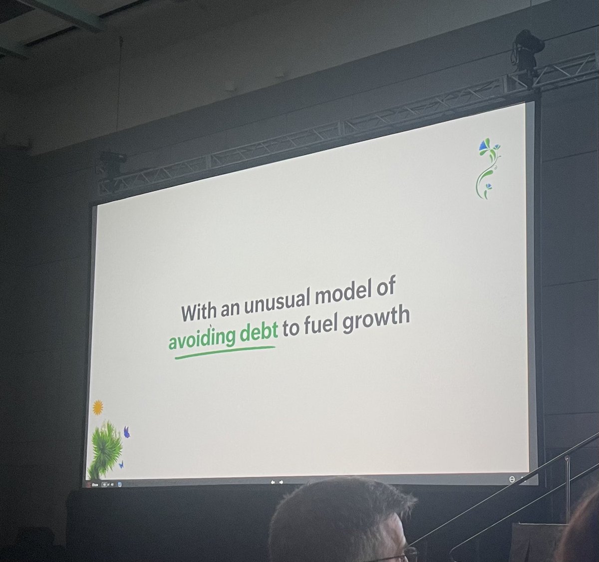 MelodyBrue's tweet photo. . @Zoho CEO @svembu gives an overview of Zoho. 
- Avoiding debt to fuel growth 
- Actions grounded in conviction 
- Accept with humility when wrong 
- Does not monetize customer data 
- “Privacy is a fundamental human right” …

#Zoholics2024 #ZoholicsUS https://t.co/tT3mBhdl2B