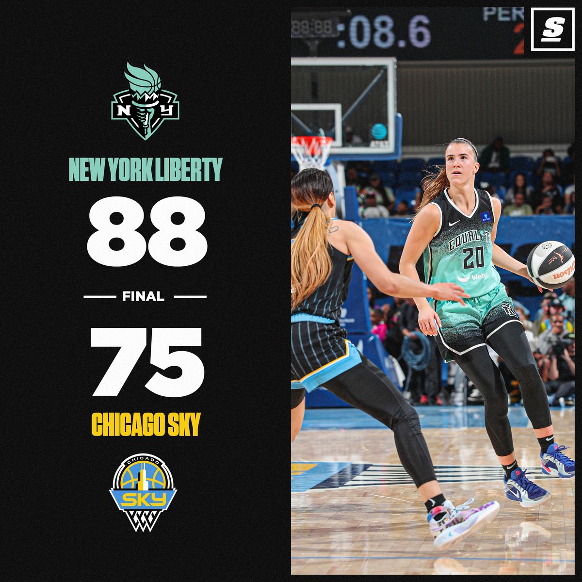 XsOsBrasil's tweet photo. Vamos falar do jogo de ontem? 🗣️🏀

Mais uma thread de WNBA! 🩷

Vamos analisar uma movimentação ofensiva desenhada por cada time: Chicago Sky e New York Liberty.

Segue a thread! 🧵🧵

📸: @theScore https://t.co/dSt5IA2Oxd