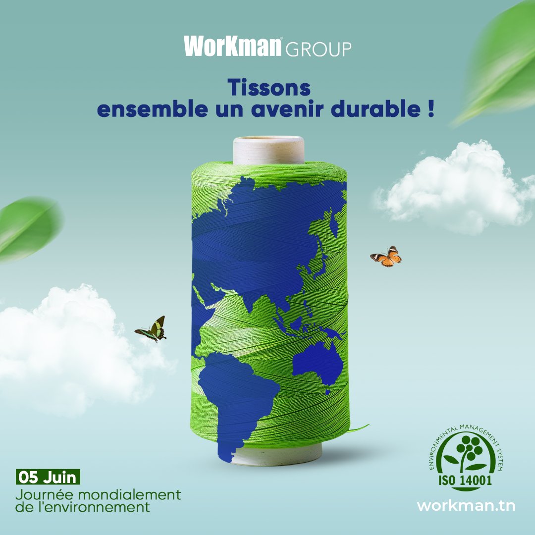 StidWorkman's tweet photo. En cette Journée Mondiale de l'Environnement, Workman célèbre son engagement envers la durabilité et la protection de notre planète🌍. En tant qu'un groupe certifiée ISO 14001, nous sommes fiers de notre démarche éco-responsable♻️.
#workmangroup #WorldEnvironmentDay‌ https://t.co/Ha7zatZmxP