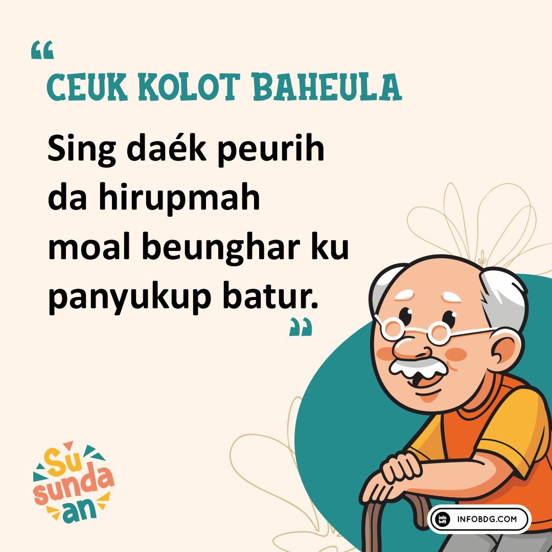 Tah regepkeun taruwit, ceuk kolot baheula mah... #infoBDG