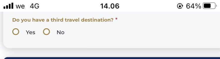 crybabytry's tweet photo. @EtihadHelp i want to apply uae transit visa 48 hours. i dont know what should i fill in this form (inside uae address). can i write "abu dhabi internasional airport"? and is it okay if i dont have uae mobile number?

and what is the meaning "third travel destination"? https://t.co/BrysyaKBEf