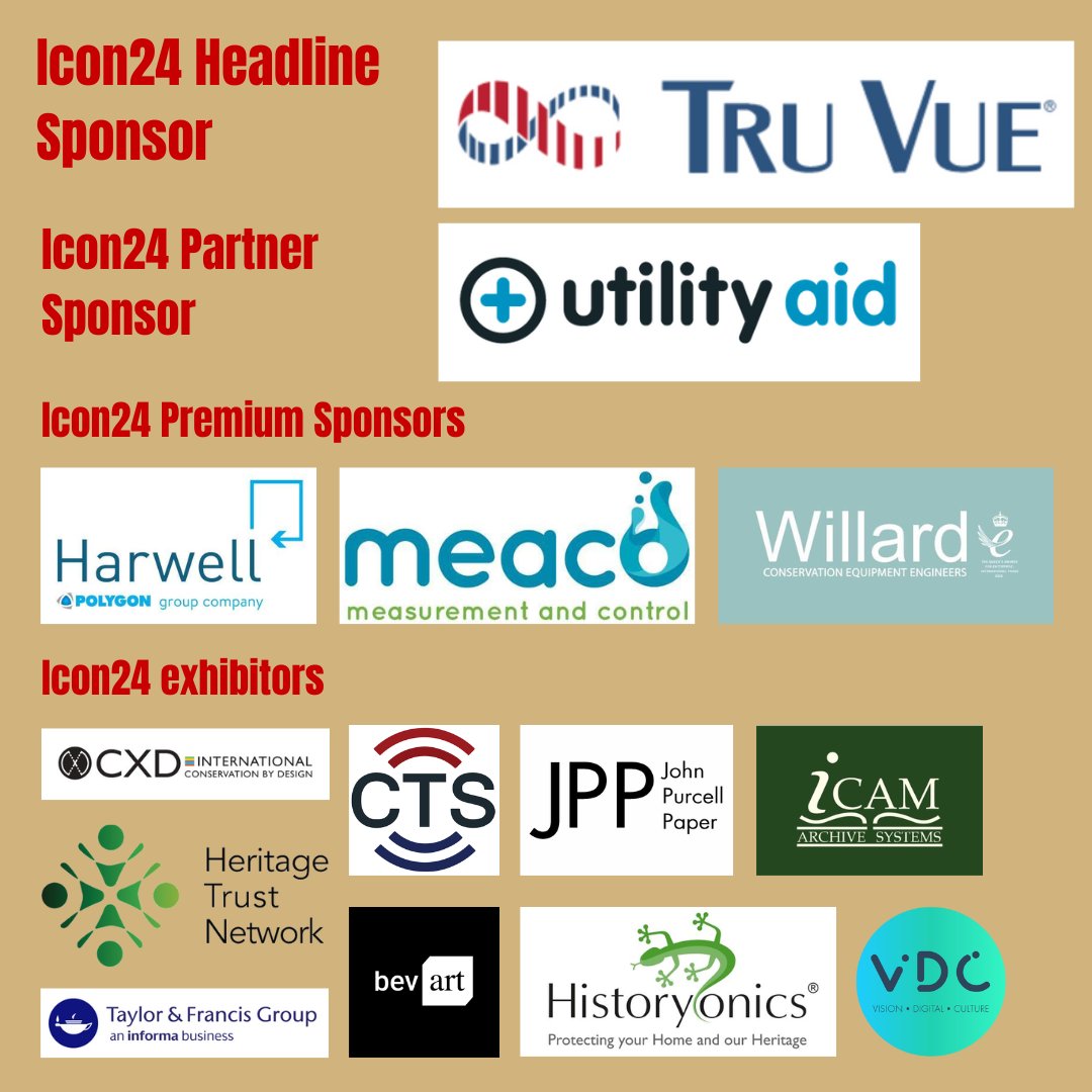 Conservators_UK's tweet image. Icon is excited to announce our wonderful range of sponsors and exhibitors who are looking forward to talking to you all at our upcoming conference, Icon24 'Conservation for Change' (Royal Geographical Society, on 2 and 3 July 2024).

#icon24 #conservationforchange