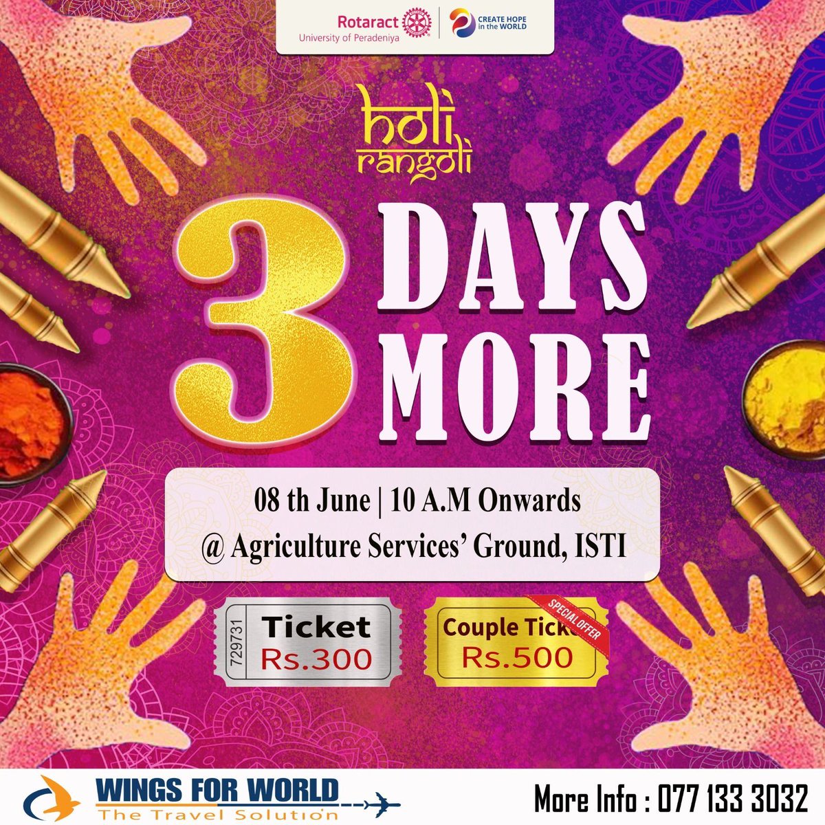 ROTARACT_Pera's tweet photo. Hurry up and secure your spot to be a part of an unforgettable day ! 🎟️
https://t.co/u9Ry03fLWn https://t.co/GwRV2rwEOu