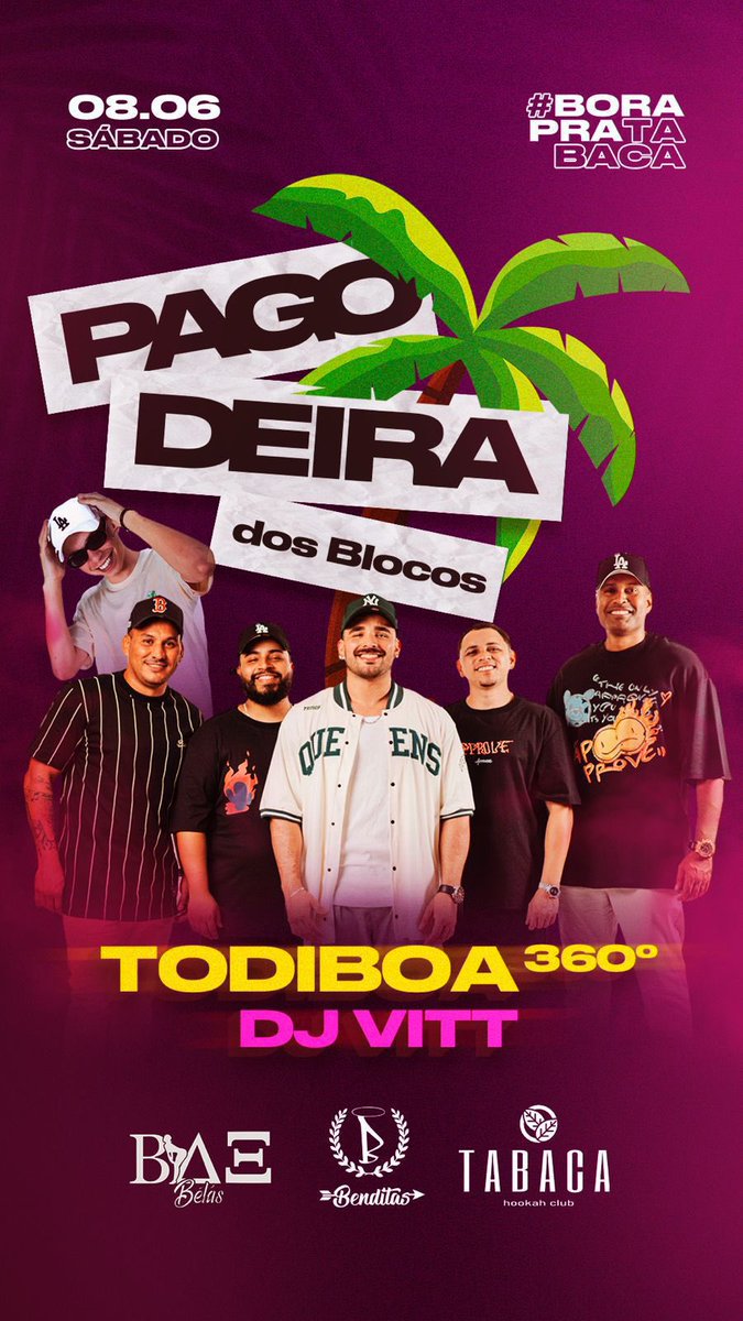 BlocoBenditas's tweet photo. Passando pra lembrar que neste sábado teremos nosso pagode na Tabaca
Ingressos com as integrantes do bloco 

Para quem necessitar, terá transporte saindo de Três de Maio! 

Vai estar calor hein, 30 graus… pagode, gente bonita e diversão 🔥🩷

@blocobetas_ https://t.co/jArJIzgzmc
