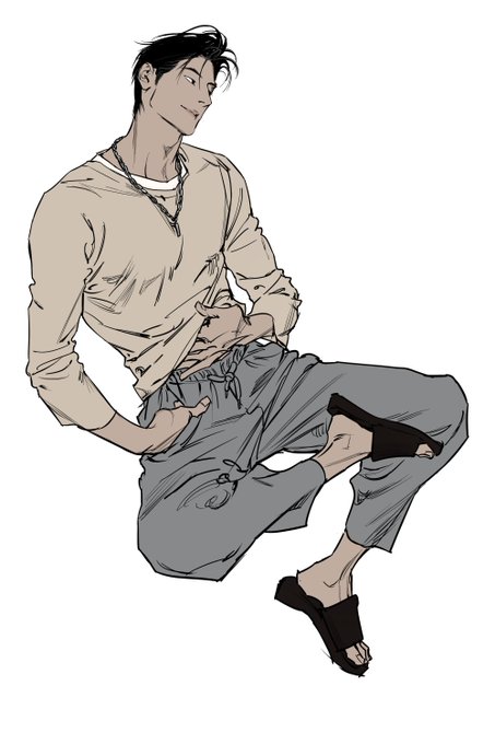 「grey pants long sleeves」 illustration images(Latest)