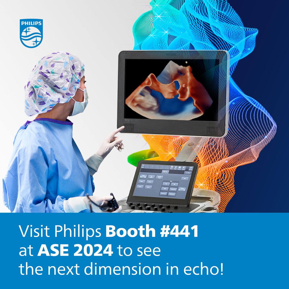 Velpseattle's tweet photo. Transcend today's clinical complexities. Come see our innovative applications for structural heart disease and new AI-based solutions. #UltrasoundAI https://t.co/GG4IIOalB2
