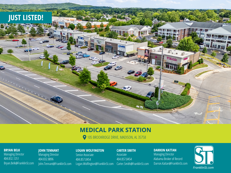 FSAtlRetail's tweet image. JUST LISTED | Medical Park Station | National Tenant Lineup | 51,669 VPD | Affluent Huntsville, AL Submarket

conta.cc/3KPNmkd