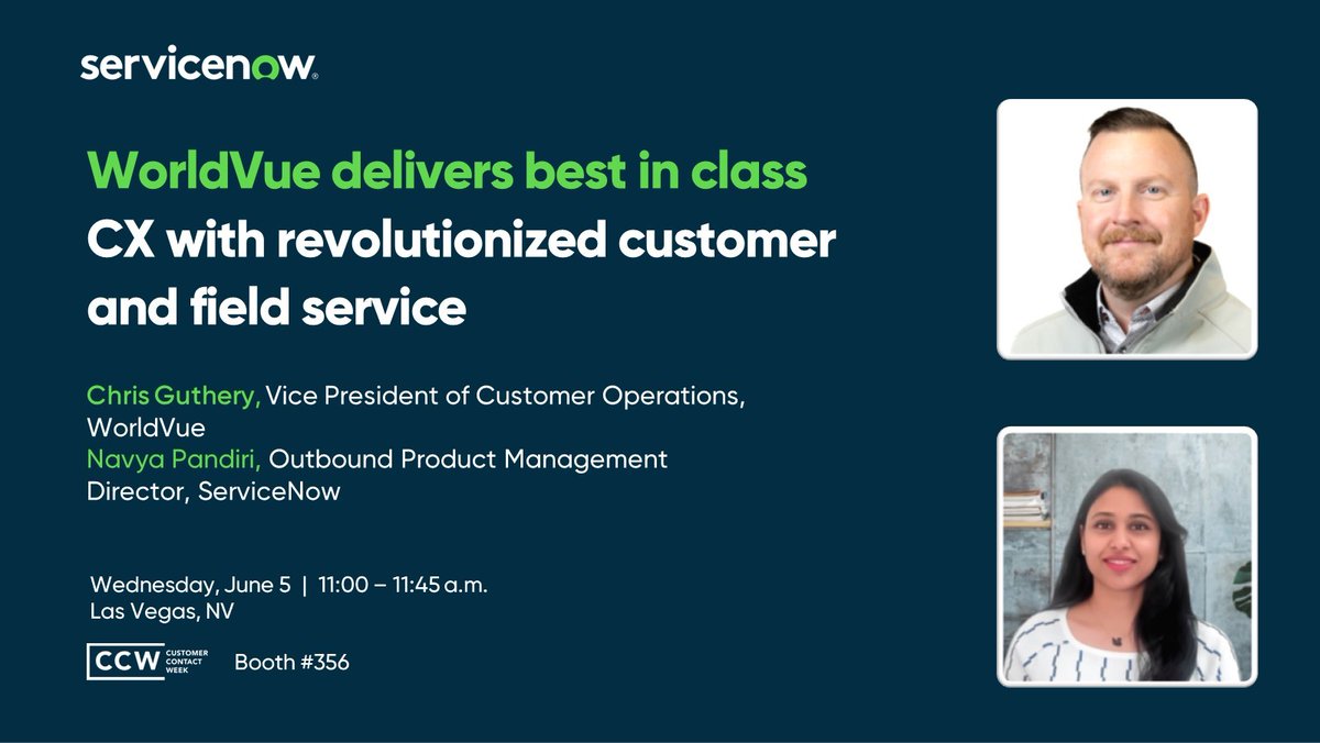 dwightpmoore's tweet photo. Join us and #WorldVue at our Client Case Study Session at Customer Contact Week #CCW. You'll learn how your organization can increase workforce productivity, improve customer and agent satisfaction, and optimize CX investments.  Register now: https://t.co/AiMAsp94Wa https://t.co/QGwHTSoWdh