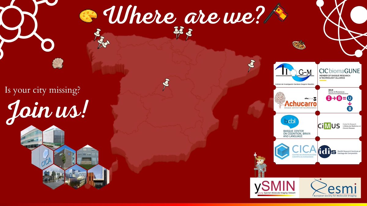 Hello guys!!!👋

How is your week going?

We have been doing an overview of the current ySMIN members. Here are some of the labs they are in📌. 

What are you waiting for to become a member?

Contact us!

Gmail📧: ySMIN@esmi-insight.eu
In💼: ySMIN
X🐦: ySMIN_spain

<a href="/ESMI_society/">European Society for Molecular Imaging - ESMI</a>
