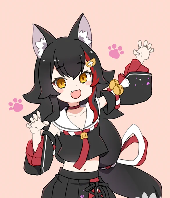 肉球の構え #みおーん絵
