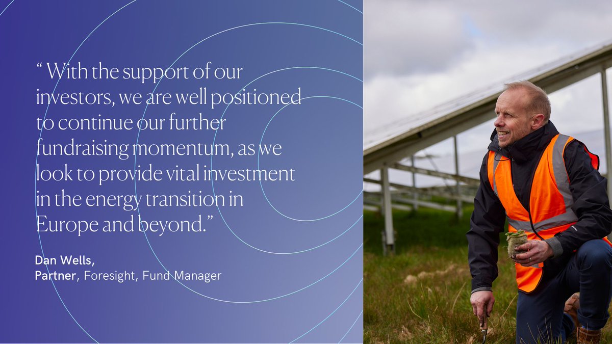 Foresight is pleased to announce it has secured commitments of €300million in the first close of Foresight Energy Infrastructure Partners II SCSp.

Find out more: foresightgroup.eu/news 🌱🔌🌍 #renewables #energytransition #infrastructure