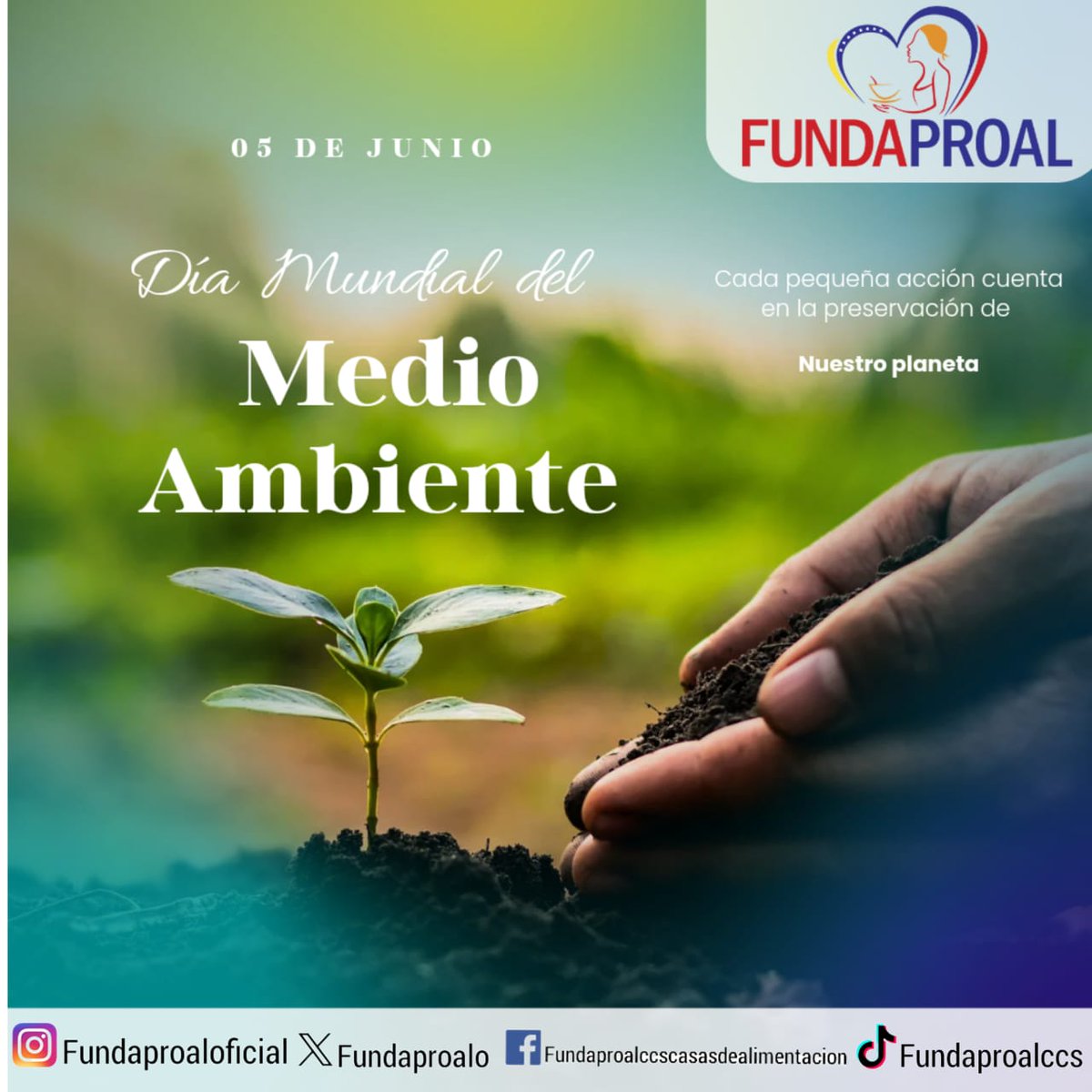 FundaproalO's tweet photo. ¡Día Mundial del Medio Ambiente!.
@nicolasmaduro
@lealtelleria
@MinAlimenVen
@PedroMelendez86
#Fundaproal #BienestarSocial #Efémerides #Ambiente https://t.co/rUAZVtR1sK