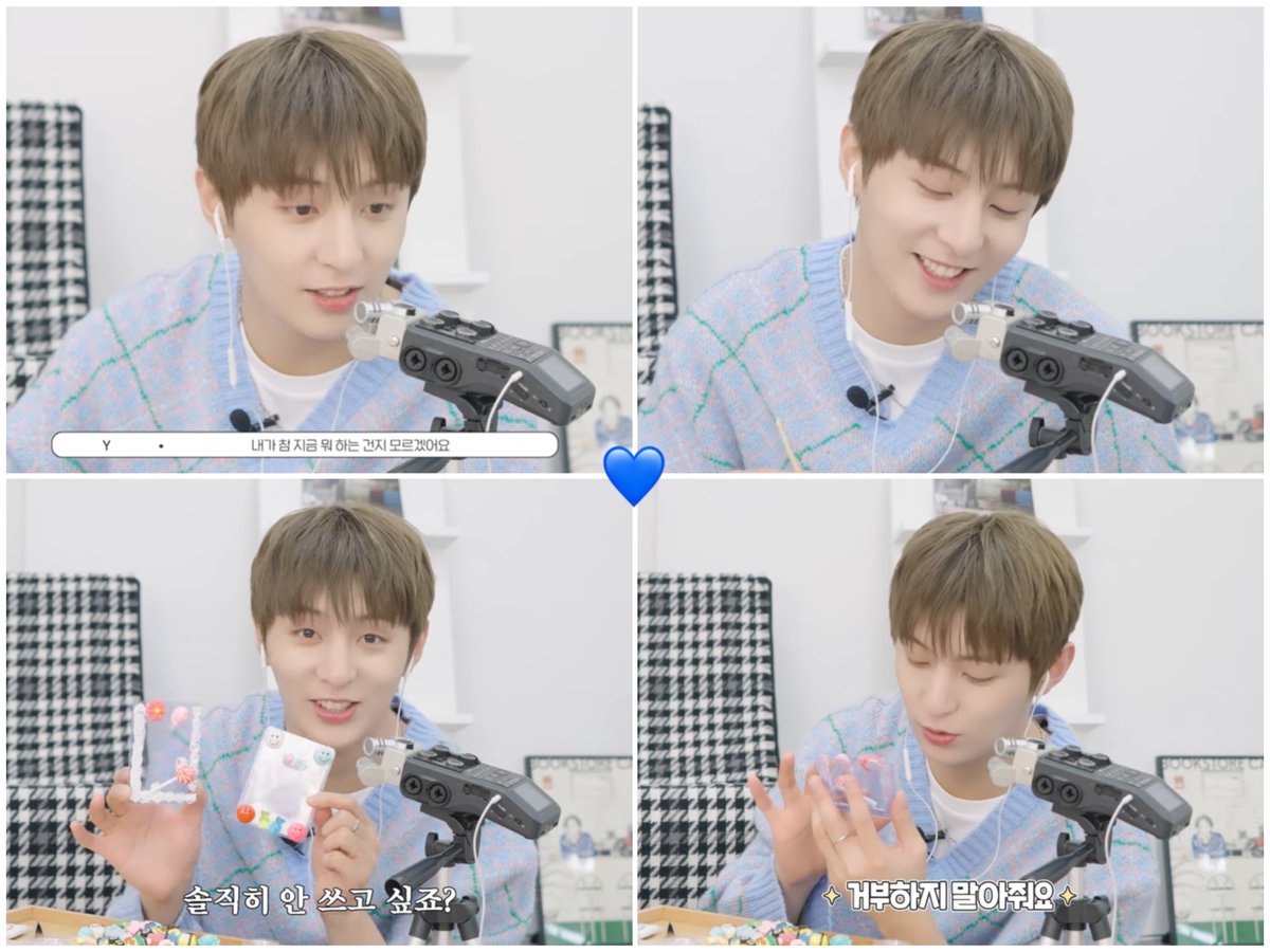 hyoja_S2's tweet photo. @GoldenChild 그리고 성윤이가 내 머리두 짤라주고 귀도 파주는 날이오다니🥲심지어 꿀팁까지 🤭 아 감동되..➰😚 지금까지 뽀대장 즁에 ASMR 제일 재밌어하는거 같은데요ㅠㅠㅠㅠ? 특히 귀파주는걸 제일 즐거워 한듯ㅠㅠ 재능발견의 순간👏 앞으로의 뽀대장도 기대할게요🥺❤️
#뽀대장의_ASMR #뽀대장의_탑로더 https://t.co/HV17xCwIB5