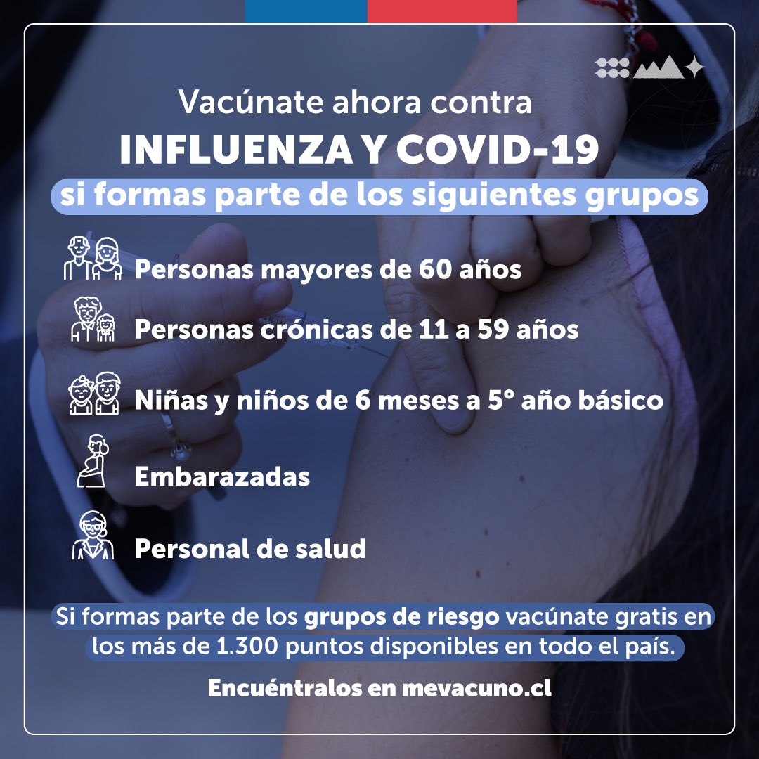 Ha sido un otoño complejo, pero nos hemos preparado mejorando la capacidad de vigilancia, aumentando las coberturas de vacunación contra #Influenza. Por eso continuamos llamando a que se sigan vacunando, particularmente los adultos mayores y mantener medidas de autocuidado