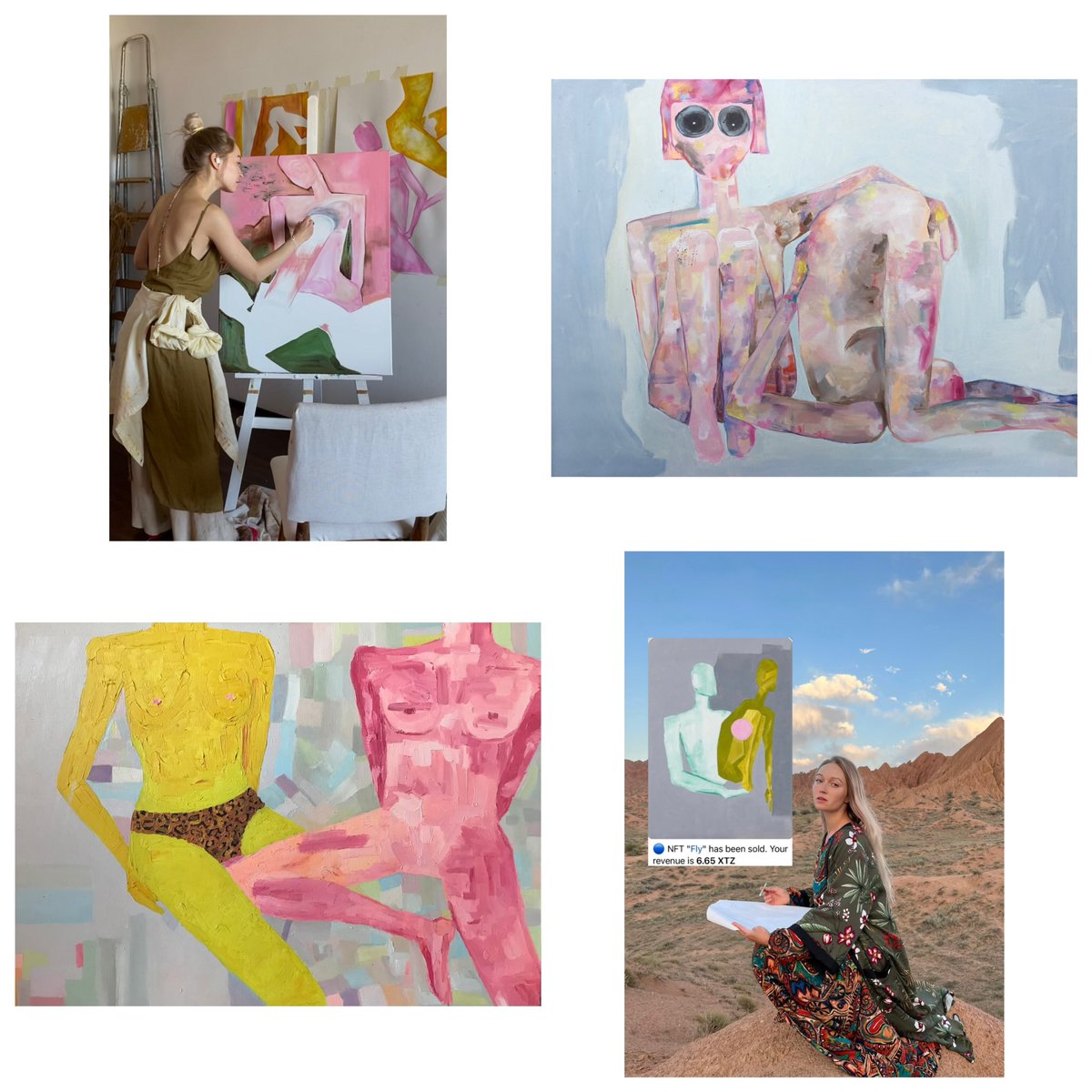 I really love #artistsupport #ArtistSupport
Today I introduce you to <a href="/Anna_Efanova_/">Efanova 🪷</a>

She is a physical artist who creates her own art about trust in the world🐝 I’m most in love with her strokes and interesting, graphic compositions💖 I like these pleasant shades

Continuation👇🏼