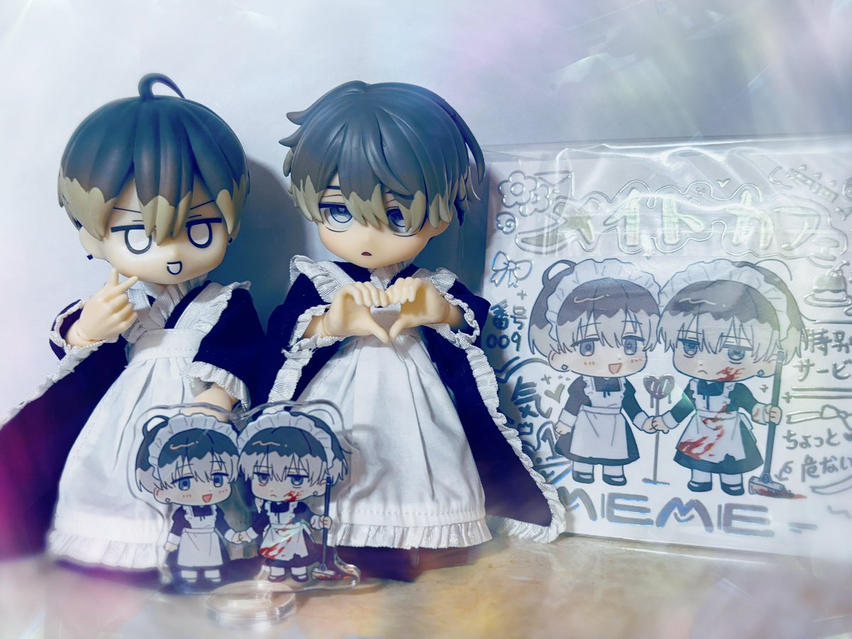 Unrespons1ve's tweet photo. メイド服もあった〜…
アクスタなどはrioさんから貰った
すごくかわいい https://t.co/etZxnZnDlT
