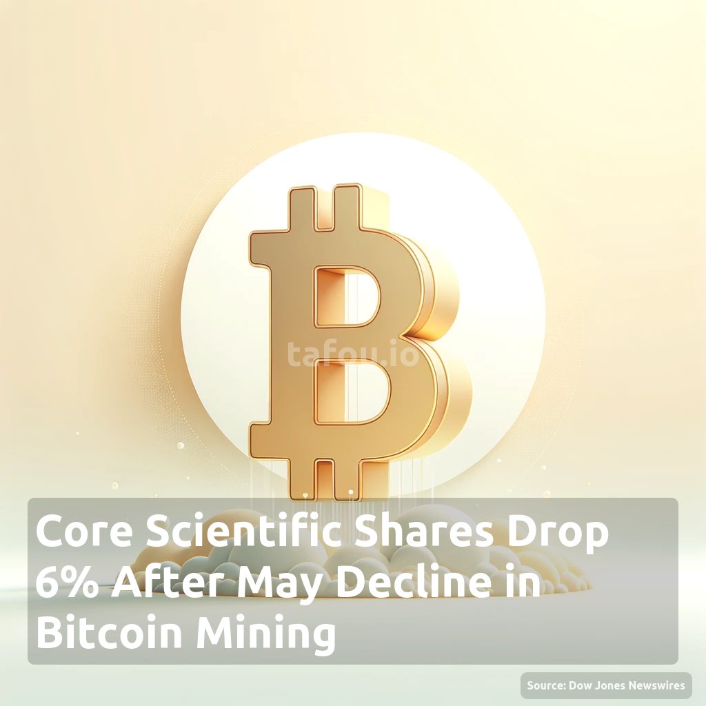tafouio's tweet photo. Core Scientific Shares Drop 6% After May Decline in Bitcoin Mining
#bitcoin #BTC #coredaoorg #CORE #tafouio #cryptonews https://t.co/6A8Qv2jolE