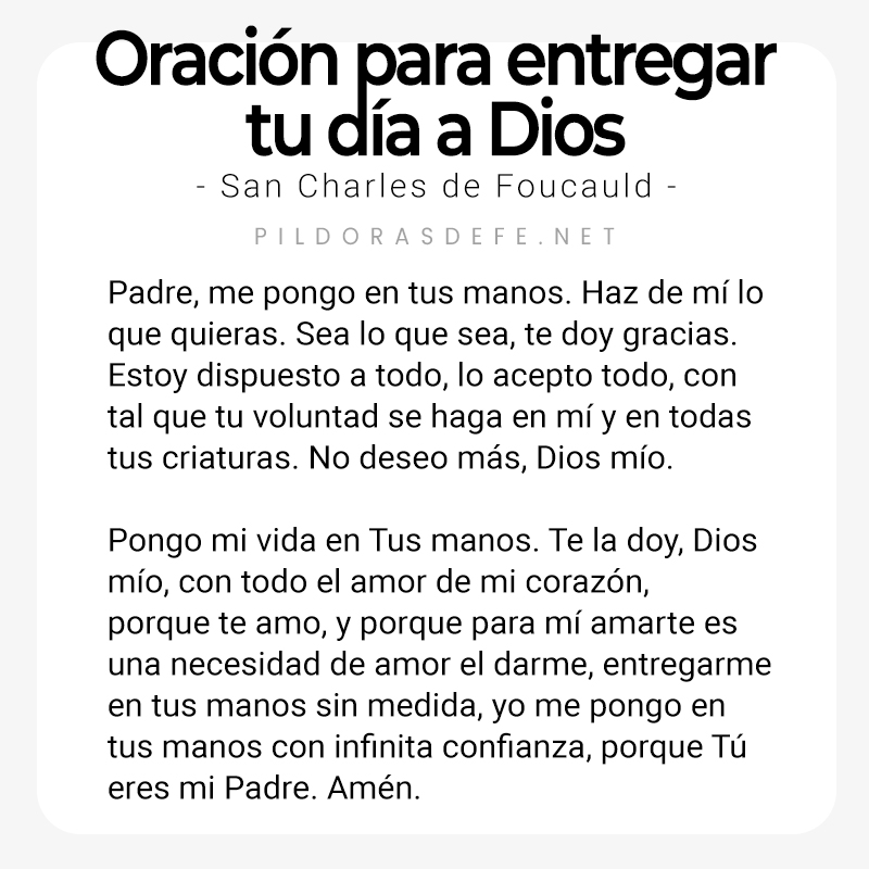 Pildorasdefe's tweet photo. Entrega tu día y todo lo que te suceda en las manos de Dios...
. https://t.co/qH81Xmf9Mr