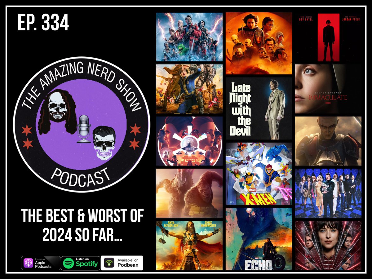 Ep 334! The Best &amp; Worst of 2024 So Far! This week we review the good &amp; the bad of the year so far in TV &amp; Film! Listen to hear how we felt about some of your favorites &amp; more! #marvel #starwars #horrror #podcast #mcu
Podbean:bit.ly/3RxyPxl
Apple:goo.gl/kLt2S6