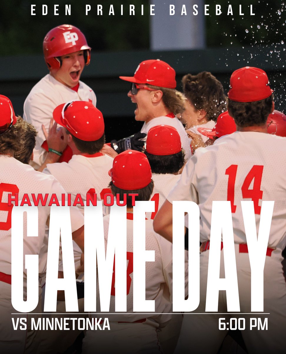 SECTION GAME DAY! 

🆚 Minnetonka
⏰6:00 PM
🏟️ Veterans Field
📍Minnetonka H.S.
🎟️ gofan.co/app/school/MN9…
🌺 Hawaiian Theme 😎