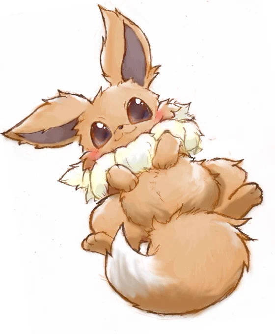 イラスト進捗ぅあとは軽く背景つけてできあがりなんだけど、ここで一回アップしちゃうねいーぶい! おなかもしゃもしゃ待ちかも! 